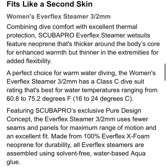 Scubapro Full Length Wetsuit 3/2mm XL - Picture 7 of 8